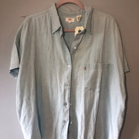 LEVIS JOYCE SHORT SLEEVE RESORT SHIRT - Picture 4 of 10